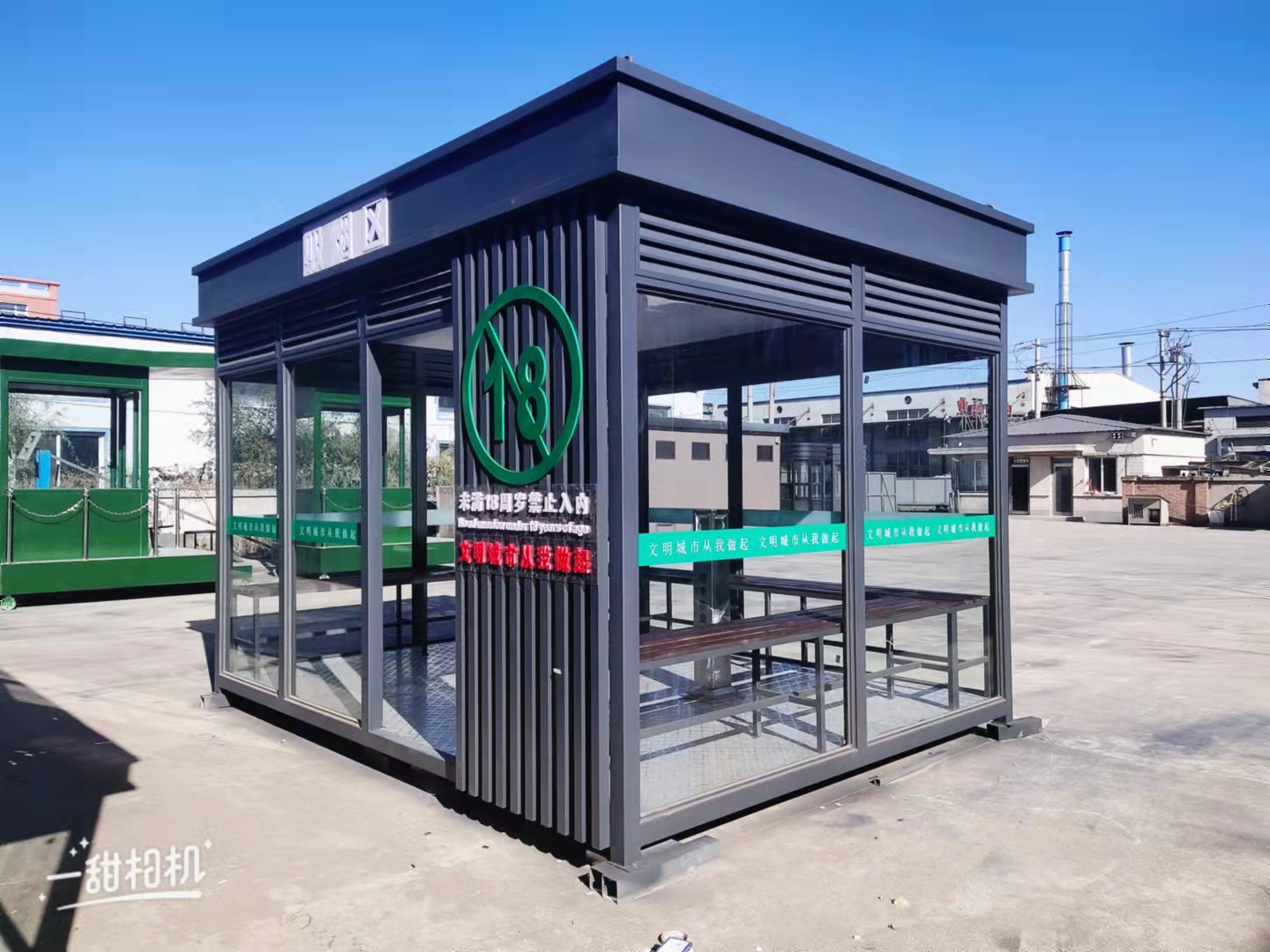 抚顺工厂吸烟岗亭报价户外吸烟室图片门卫房材质说明