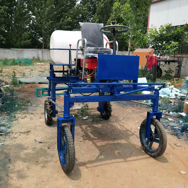 农作物折叠杆四驱打药机 轮距可调自走式喷药机  果园施肥打药机