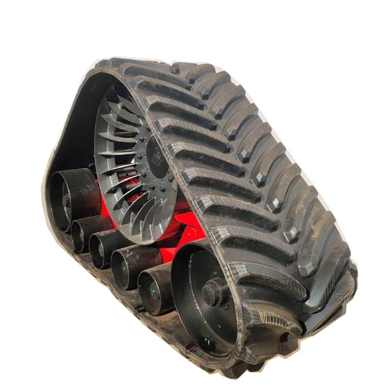 天津定制三角履带收割机防陷履带轮品牌