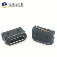USB连接器 micro防水母座 5P 直立式插板 IPX67级 MICRO母座