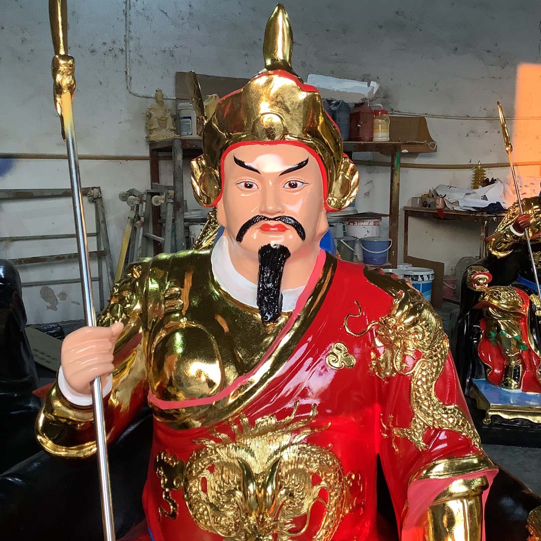 协天大帝神像道教宫殿塑像关圣帝君神像大型关皇大帝神像