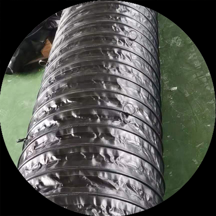 矿山阻燃风筒布正负压涂塑骨架风筒玻璃纤维隧道通风耐高温三防布