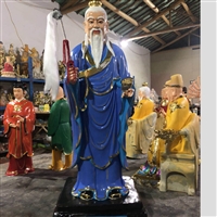 托塔李天王神像 历史人物雕像定做 唐朝名将李靖神像生产厂家