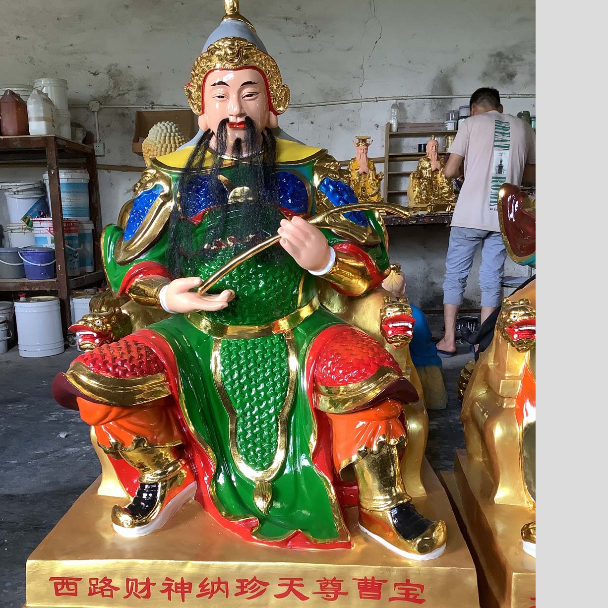 五虎上将马超雕像五路财神像佛像厂家五路财神佛像