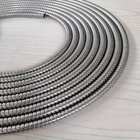电气安装304双勾不锈钢穿线管 双扣金属波纹管 铠装光纤保护管Φ8