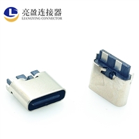 USB连接器 type-c焊线母座 2P 俩芯焊线 短体6.8MM TYPE-C母座