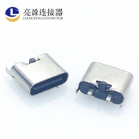 USB连接器 type-c插板母座 2P 直立式插板 短体6.5MM TYPE-C母座