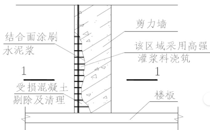 剪力墙混凝土置换修复加固灌浆料施工工艺来源: