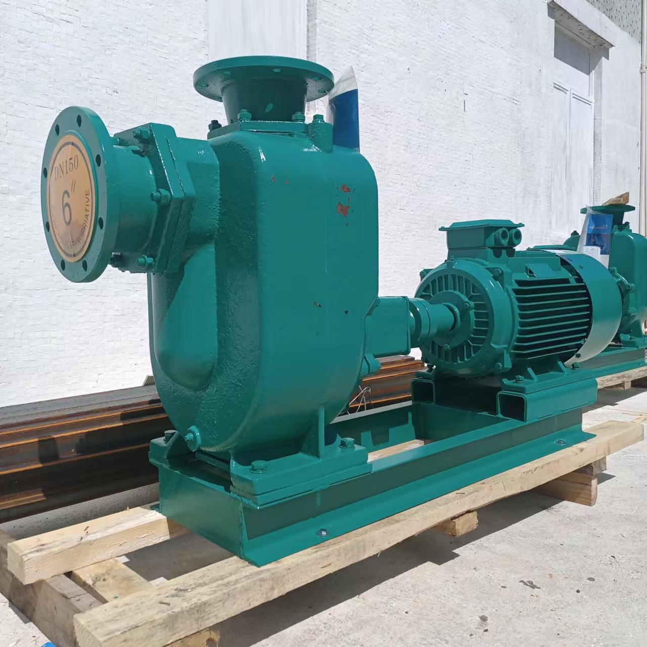 自吸式无堵塞排污泵惠州沃德150zw1802022kw卧式铸铁泵