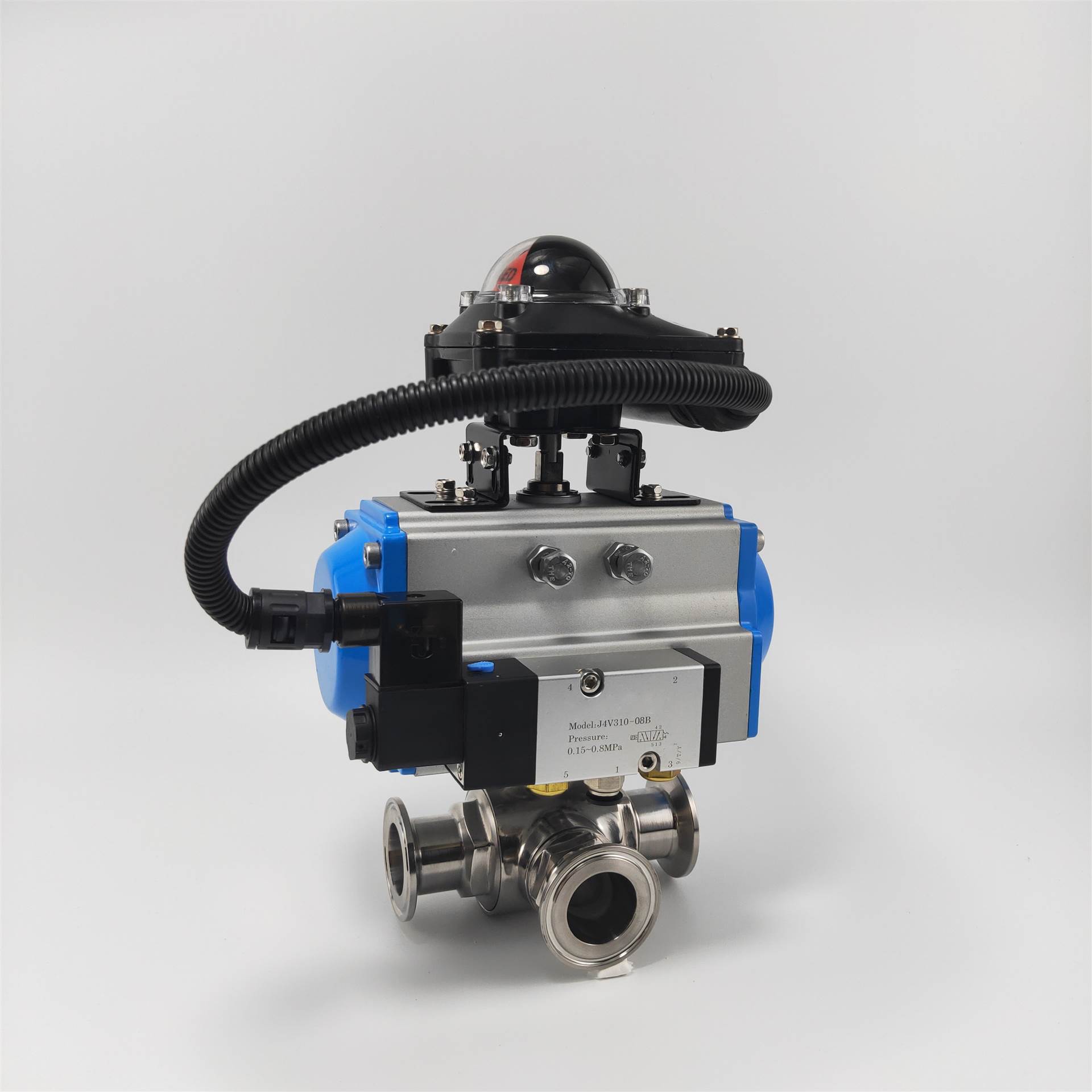 气动换向阀q685f卫生级三通球阀