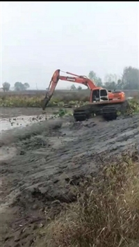 出租湿地挖掘机租赁水上挖机北海