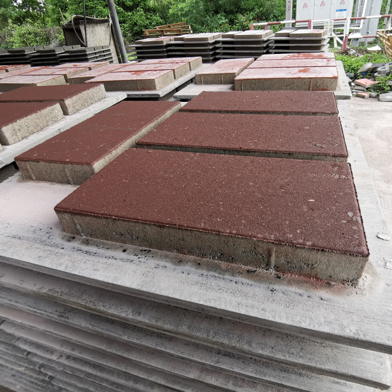 广州从化彩色砂基透水砖 200*100人行道砖 园林小区广场砖厂家