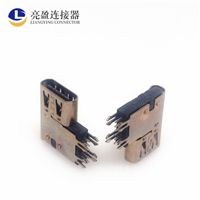 USB type-cĸ 6P 180ֱʽ ʽDIP Ӹ/2.7MM TYPE-Cĸ