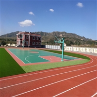 新国标环保透气型塑胶跑道 篮球场材料 明晟体育