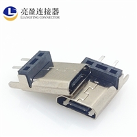 USB连接器 MICRO插板母座 2P 直立式插板DIP 俩脚插件  主体9.3-10.0-10.5MM 安卓插座