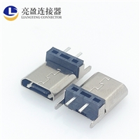 USB连接器 MICRO插板母座 2P 直立式插板DIP 俩脚插件  主体11.0-12.0-13.0-14.0-15.0MM 安卓插座