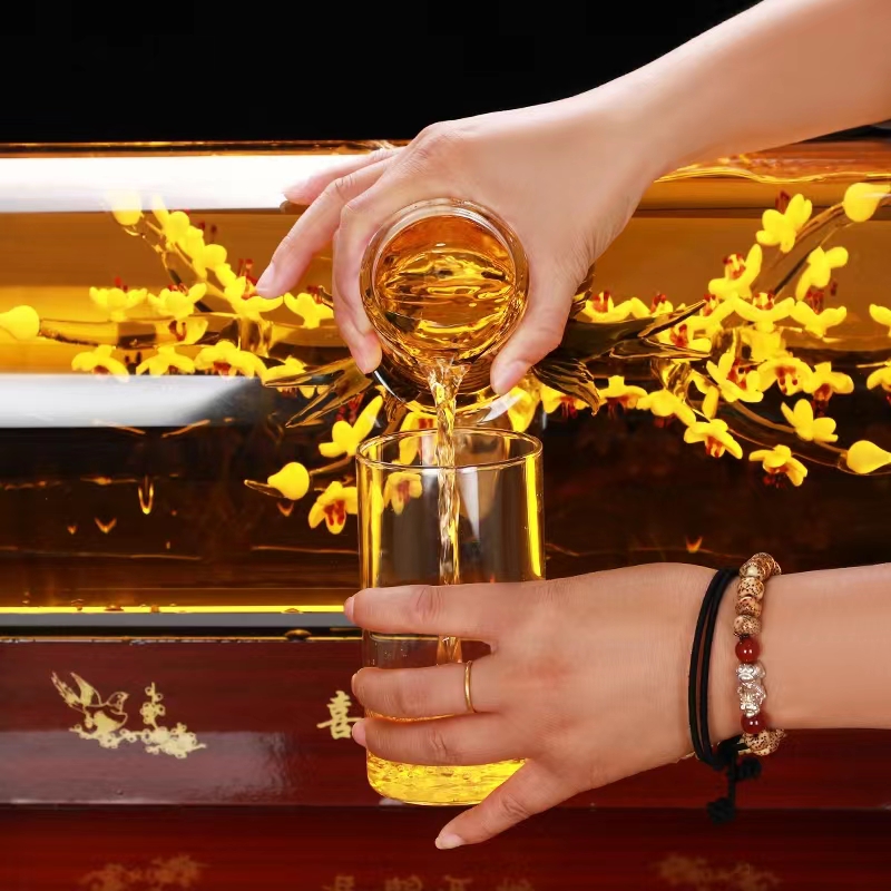 河间华企手工艺吹制异形酒瓶高硼硅玻璃容器