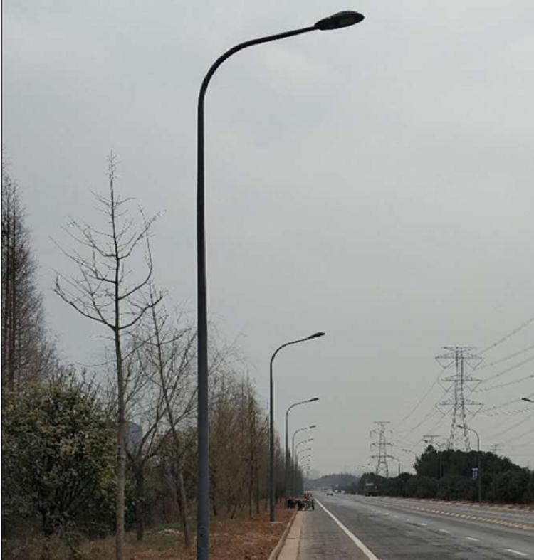 商洛市电路灯定制 市政道路6米8米路灯 户外自弯臂单头LED路灯杆