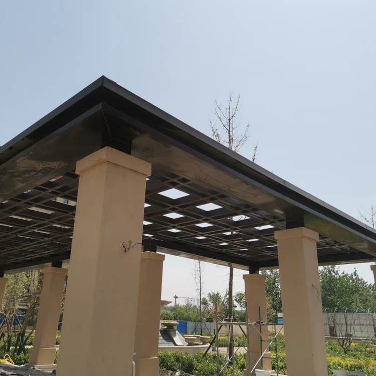 石家庄廊架铝单板厂家25mm氟碳深咖啡色铝板