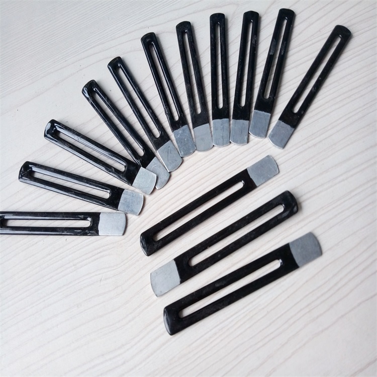 一字包胶线夹 镀锌钣金固定卡扣304包塑紧固夹155*17宽度长度定制