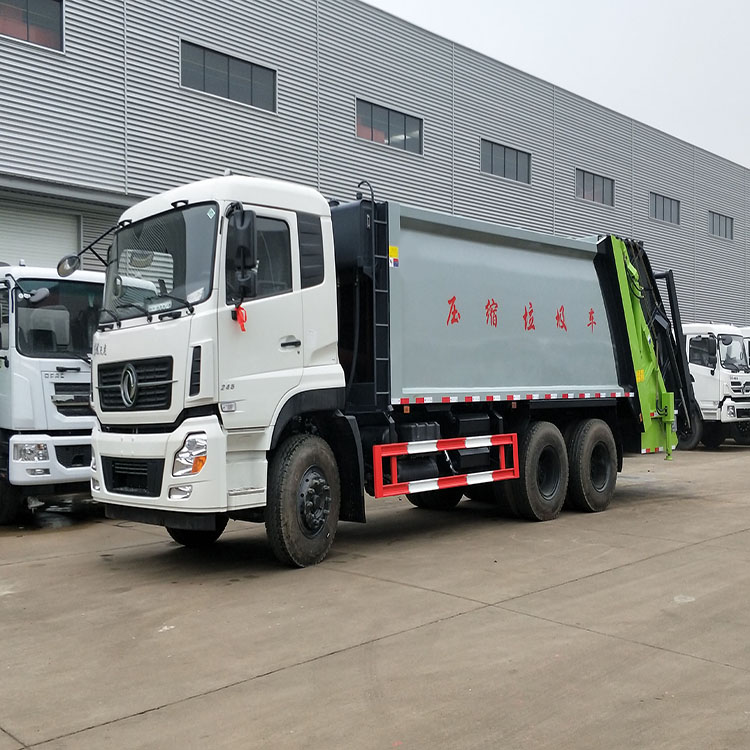东风天龙后八轮压缩垃圾车国六压缩式垃圾车压缩式垃圾转运车厂