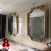 哈尔滨 大庆不锈钢金属弧形镜框别墅玫瑰金异形镜框厂家定制