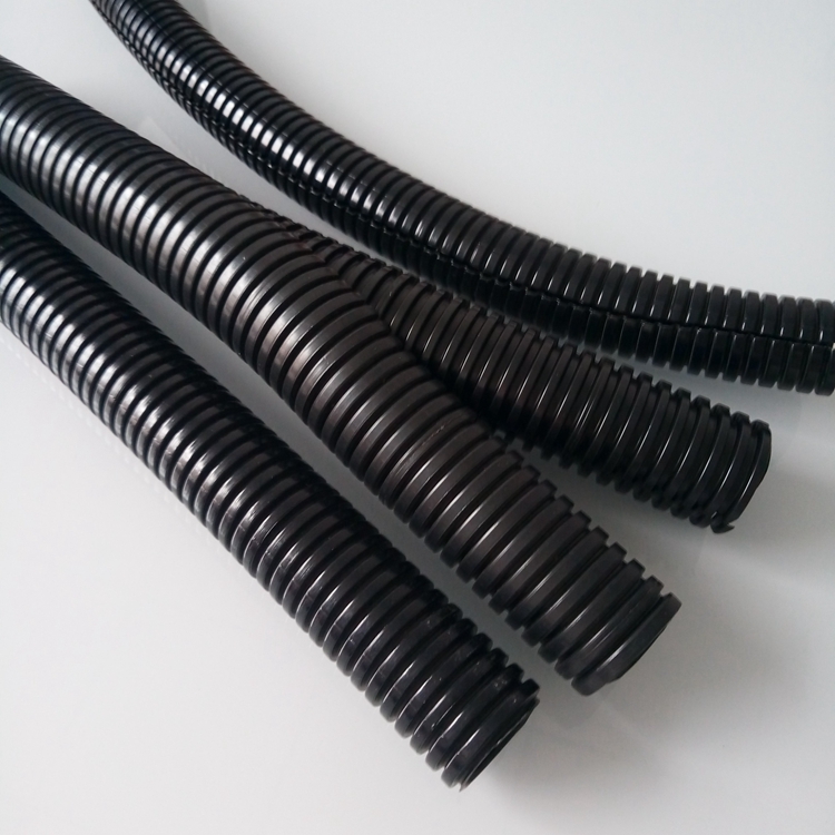 机器人尼龙双拼波纹管对开式蛇皮管pa37