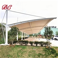 BC搭建湖南机动车停车蓬 停车场膜结构雨篷 可用于汽车电动车停放