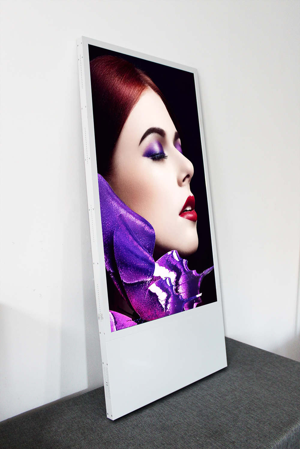 石家庄液晶广告机吊装广告机43寸双屏吊挂广告机橱窗展示