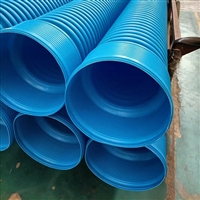 蓝色全性能HDPE双壁波纹管 安徽 生宸源检测聚乙烯双壁波纹管