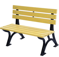 铸铁塑木不锈钢公园长椅休闲椅