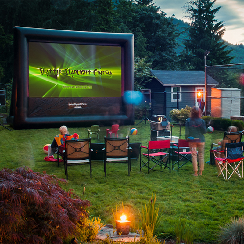 汽车影院放映设备露天影院放映设备户外便携充气幕布荧幕