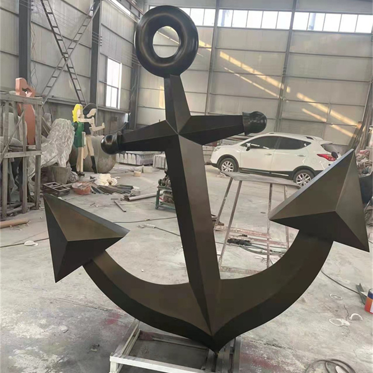 大型不锈钢船锚雕塑加工定制