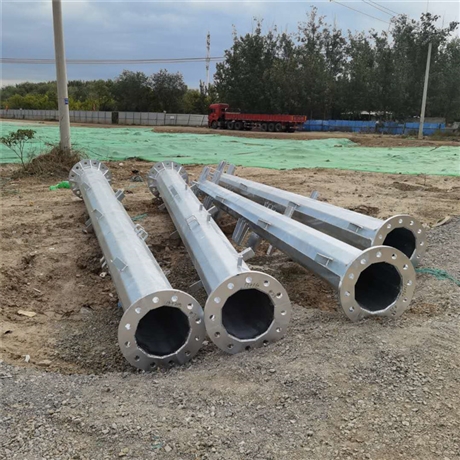 高压10kv转角杆塔单管避雷针价格铁电线杆图纸定制