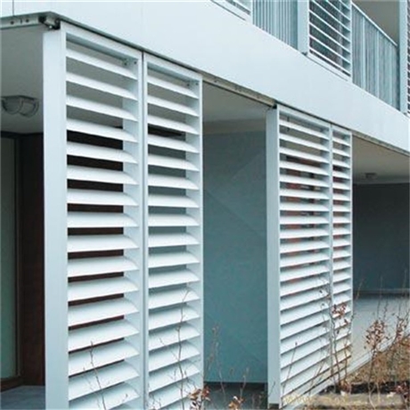 电动百叶窗 铝合金材质 户外建筑安装 防雨抗风