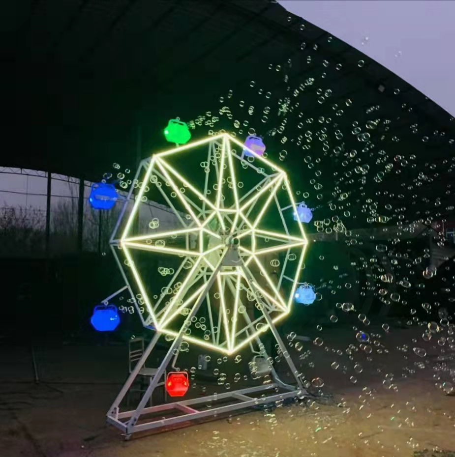 led灯光泡泡机360度旋转摩天轮泡泡机