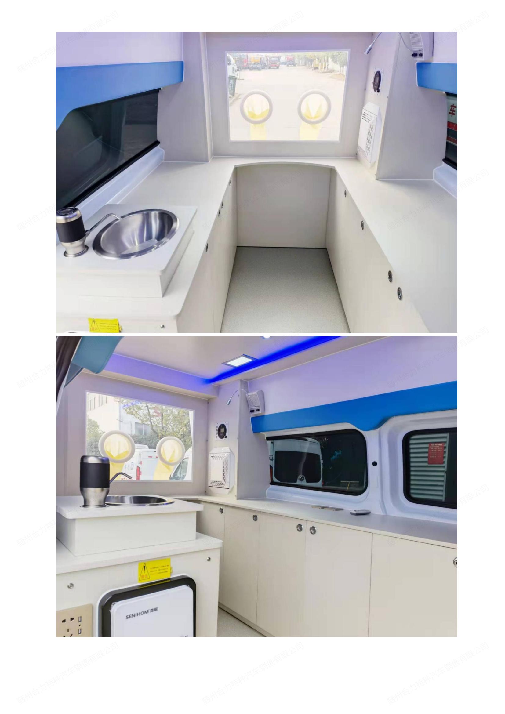 社区应急核算取样车 江铃福特v362全顺底盘核算检测采样车