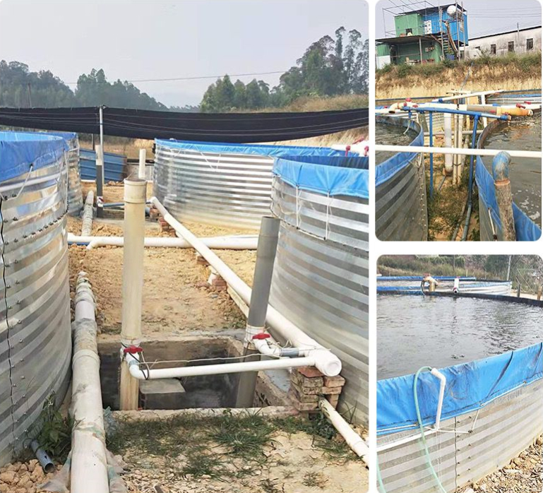 供应简易拼接热镀锌板刀刮布鱼池