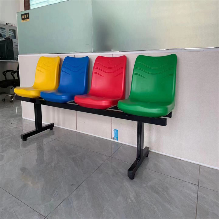 永泰供应 食堂餐桌凳面 蓝色塑料看台座椅 等候椅一站式采购