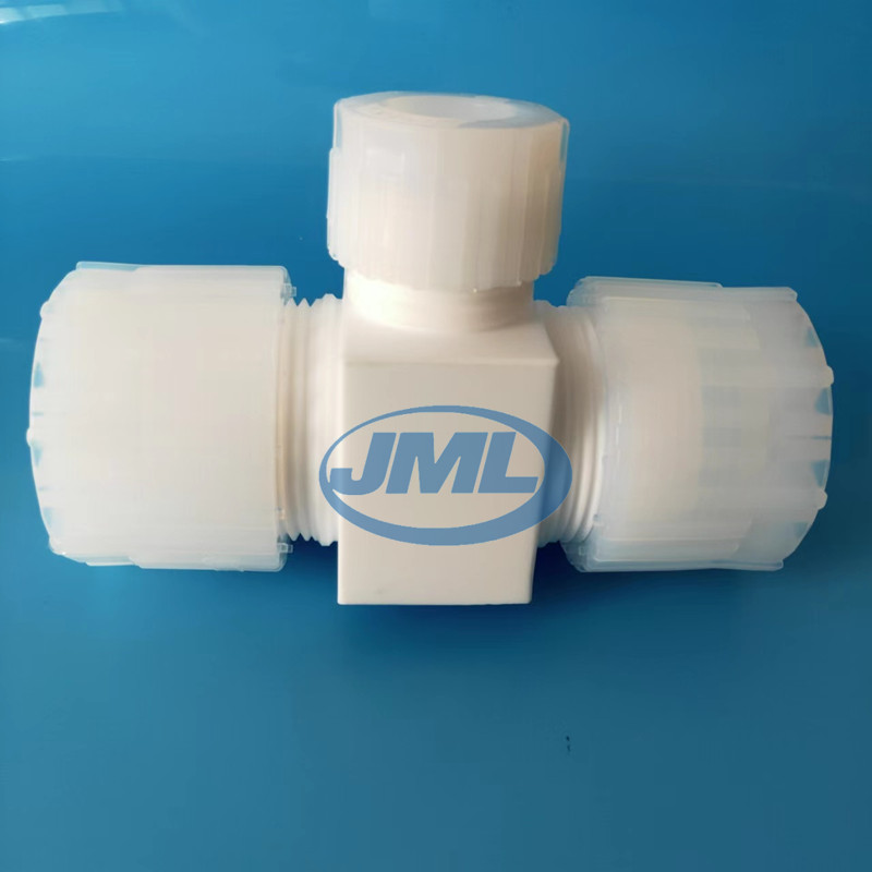 pfa入珠变径三通 ptfe入珠接头 三通露珠弯头入珠直通