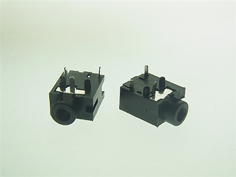 东莞鼎尚2.5mm audio jack 耳机插座 PJ-203黑色3脚4脚单双声插口