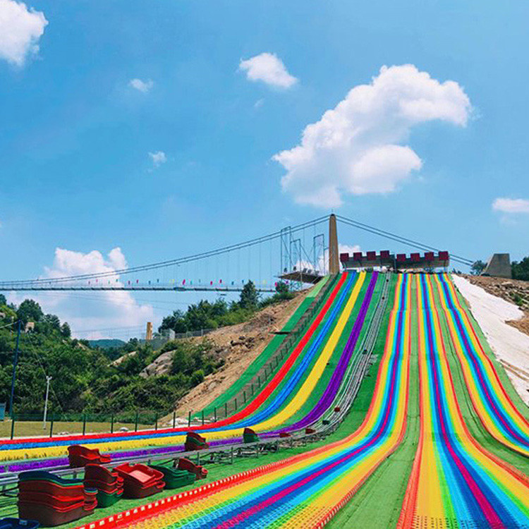 湿地公园游乐设备   彩虹滑道   大型游艺设施   引流七彩滑梯