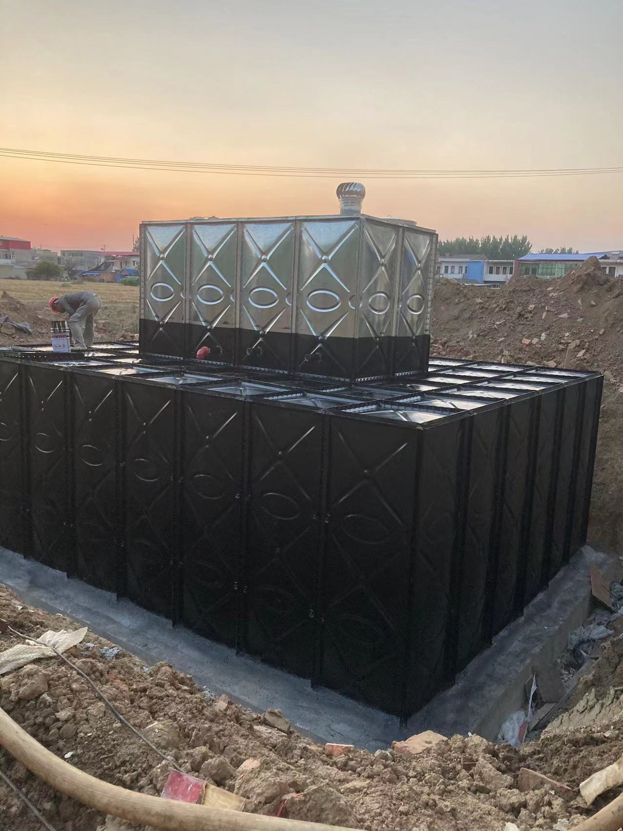 江苏常州抗浮式地埋箱泵一体化消防水箱