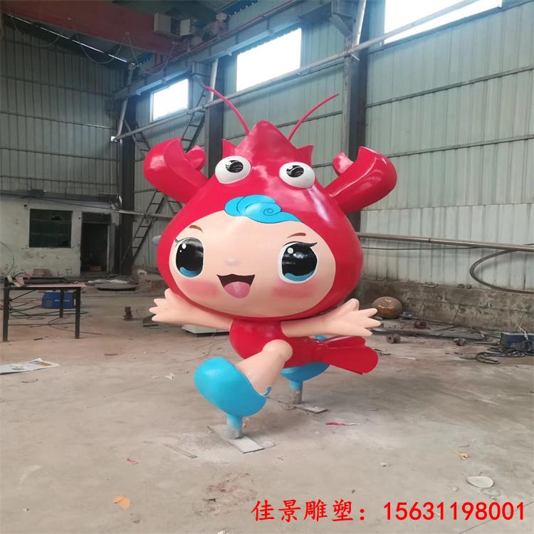 玻璃钢卡通人偶摆件设计 不锈钢吉祥物雕塑定制