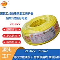 金环宇电线ZC-BVV-70平方 铜芯 工业厂房装修 零剪/米