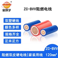 金环宇电线ZC-BVV-120mm阻燃电线 双层铜芯电线 可剪米