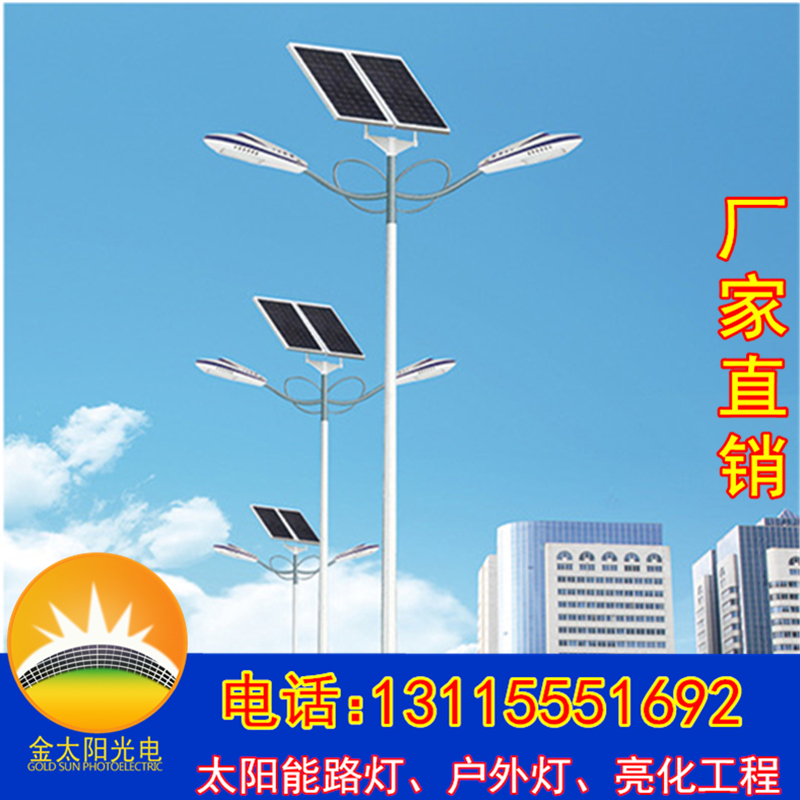 金太阳路灯生产基地、LED太阳能路灯、各系路灯可来图定制