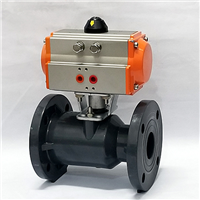 供应Q641F-10S UPVC气动塑料球阀DN25DN32DN40