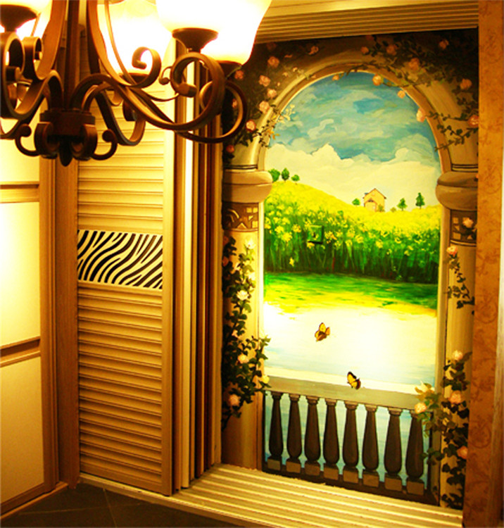 最近墙绘案例-文化墙彩绘上门写大字-上海墙体彩绘3d画_南京新视角