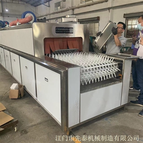 工业喷淋除油清洗机 不锈钢拉伸盘喷淋清洗烘干线